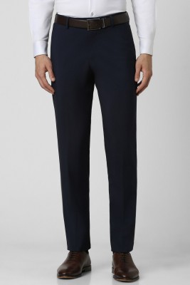 PETER ENGLAND Slim Fit Men Blue Trousers