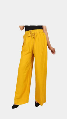 Balajiionlines Regular Fit Women Yellow Trousers