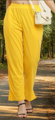 elegance redefined Regular Fit Women Yellow Trousers