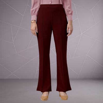 nitafashion Loose Fit Women Maroon Trousers