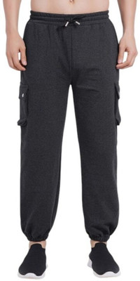 CLOTHINK India Slim Fit Men Black Trousers