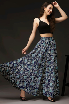 TISHTA Flared Women Green Trousers