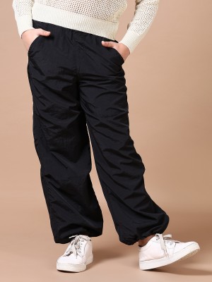 V-MART Regular Fit Girls Black Trousers