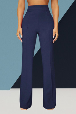 AKOTTY Comfort Fit, Regular Fit Women Dark Blue Trousers