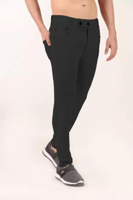 ynam Slim Fit Men Black Trousers