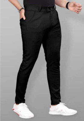 Style sync Relaxed Men Black Trousers