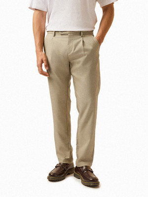THE BEAR HOUSE Regular Fit Men Beige Trousers