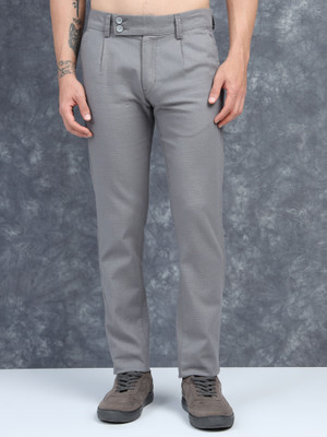 Moda Rapido Regular Fit Men Grey Trousers