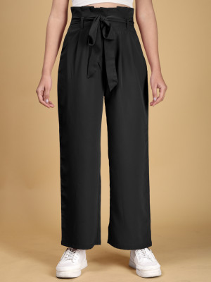 EyeBogler Relaxed Women Black Trousers