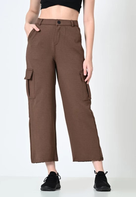 METRONAUT Regular Fit Women Brown Trousers