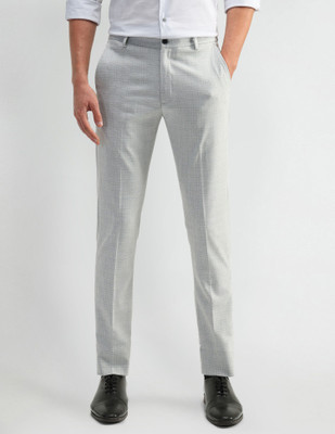 Arrow Newyork Slim Fit Men Grey Trousers