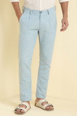 Allen Solly Slim Fit Men Light Blue Trousers