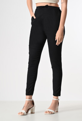 MAURYA Slim Fit Women Black Trousers