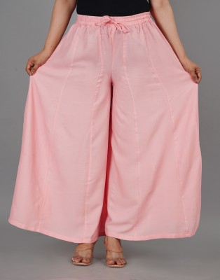 STRICKLIN Flared Women Pink Trousers