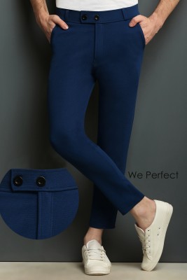 AAITHAN Slim Fit Men Blue Trousers