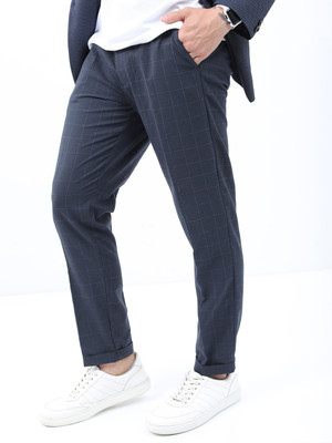 HIGHLANDER Tapered Men Dark Blue Trousers