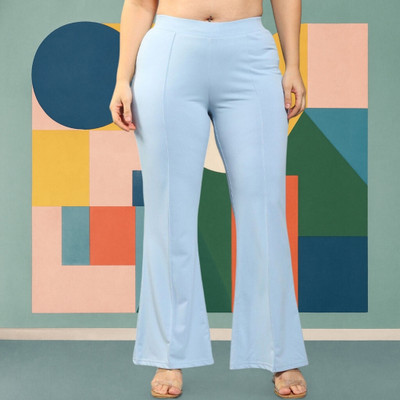 nitafashion Loose Fit Women Light Blue Trousers