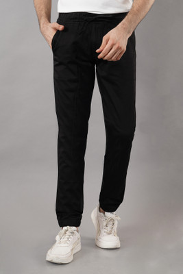 NIVASU Regular Fit Men Black Trousers