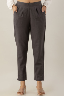 Kohsh Regular Fit Women Black Trousers