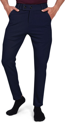 COMBRAIDED Regular Fit Men Blue Trousers