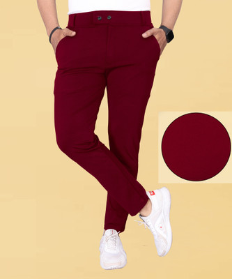 COMBRAIDED Regular Fit Men Black Trousers