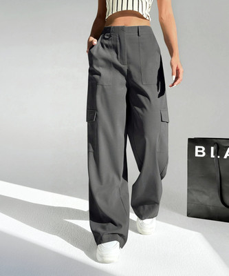 Leriya Fashion Regular Fit Women Grey Trousers
