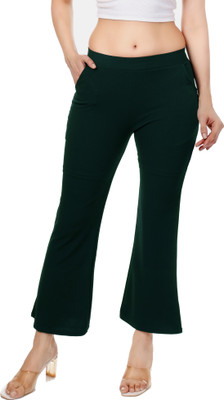 adibaba Regular Fit Women Green Trousers