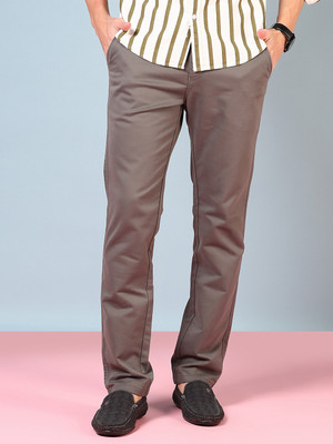 V-MART Straight Fit Men Grey Trousers
