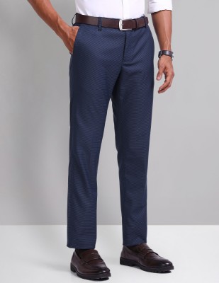 AD by Arvind Regular Fit Men Blue Trousers