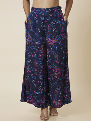 Globus Flared Women Blue Trousers
