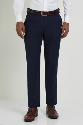 VAN HEUSEN Slim Fit Men Blue Trousers