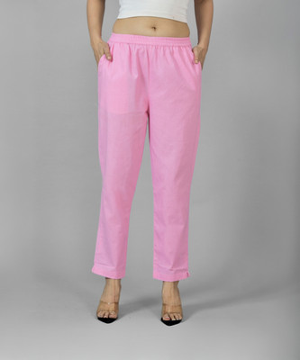 QuaClo Regular Fit Women Pink Trousers