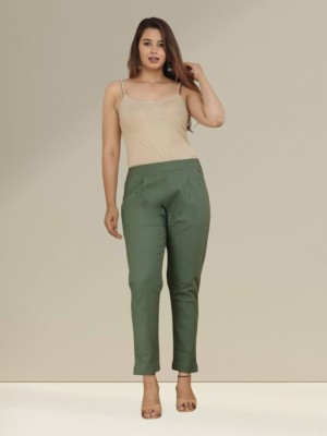 SHREEMEERA Comfort Fit Women Light Green Trousers