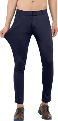 Shivark Regular Fit Men Dark Blue Trousers