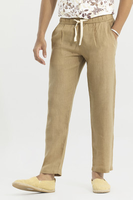 Snitch Relaxed Men Khaki Trousers