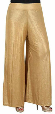 Dream Desi Regular Fit Women Gold Trousers