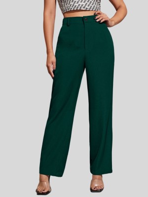 Fashion feverr Regular Fit Women Green Trousers