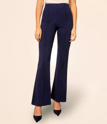 TOLIKE Flared Women Dark Blue Trousers