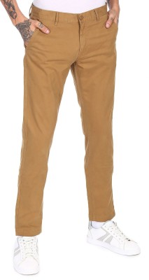 FLYING MACHINE Slim Fit Men Khaki Trousers