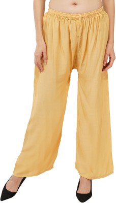 Niddleman Fashion India Regular Fit Women Yellow Trousers