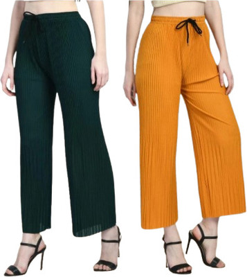 Janicks Loose Fit Women Yellow Trousers