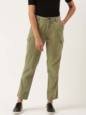 iVOC Slim Fit Women Green Trousers