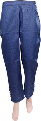 fits and fab Comfort Fit Women Blue Trousers