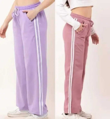 fashionrekh Regular Fit Women Purple, Pink Trousers