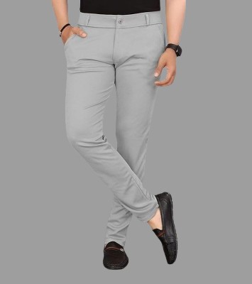 ISUEL FAB Regular Fit Men Grey Trousers