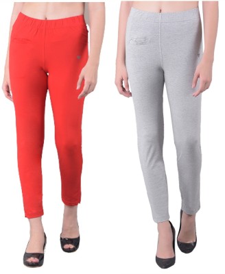 Comfort Lady Relaxed Women Red, Grey Trousers