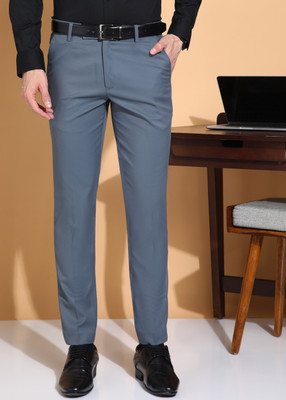 FUBAR Slim Fit Men Grey Trousers