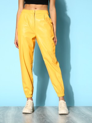 SASSAFRAS Regular Fit Women Yellow Trousers