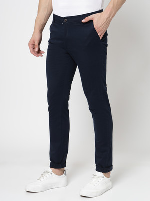METRONAUT Regular Fit Men Dark Blue Trousers