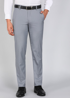 PETER ENGLAND Regular Fit Men Grey Trousers
